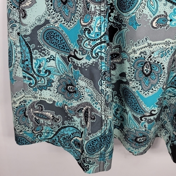 Athleta Pack Ewerywhere Green/Grey Paisley Dress #359 Size 4 - Picture 5 of 13